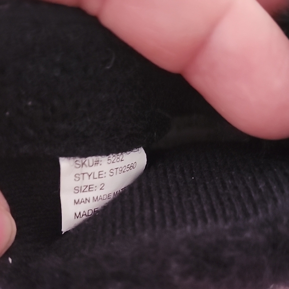 Sparkly Black and Pink Baby Girl Boots - Picture 3 of 5